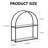 2-Tier Wall Mounted Shelf Arched Frame Shelf with Transparent Tempered Glass-1517286724
