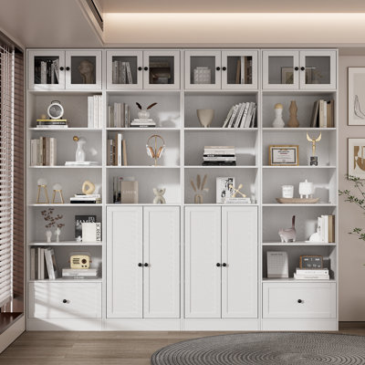 85.8'' H X 94.4'' W  Bookcase