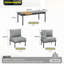Ensemble de conversation d'extérieur en métal 5 pièces avec table basse et coussins en oléfine-466375425