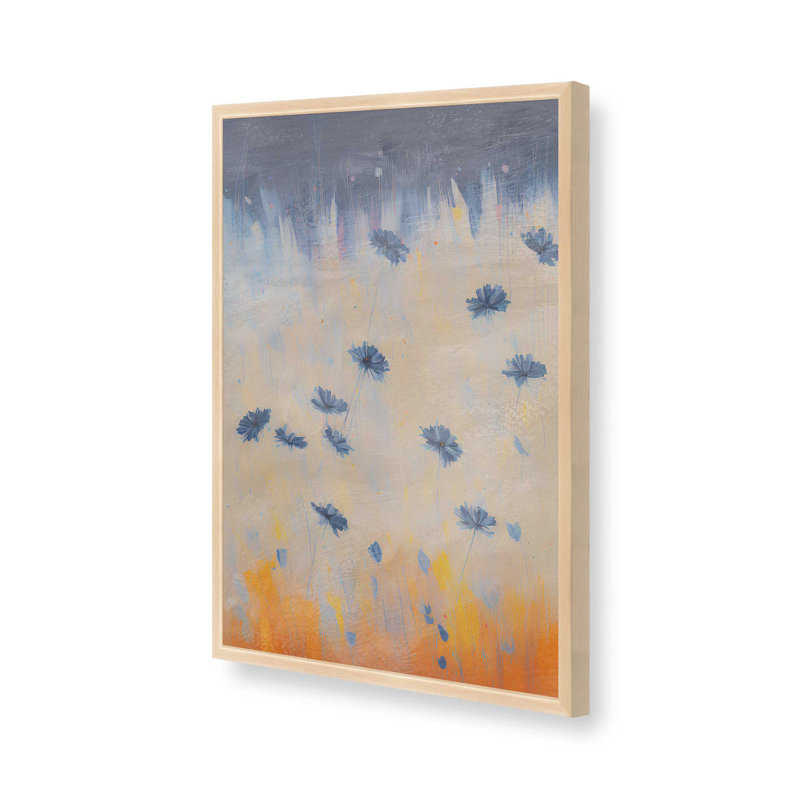 «Blue Blooms Rising I», impression, Érable brut, H 37 po x l 25 po
