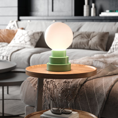 GLOBE Rechargeable Cordless LED Table Lamp, 3-Levels Brightness Touch Sensor Control, Moss
