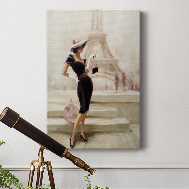 «Love, from Paris», peinture sur toile tendue, H 36 po x l 24 po x P 1 po