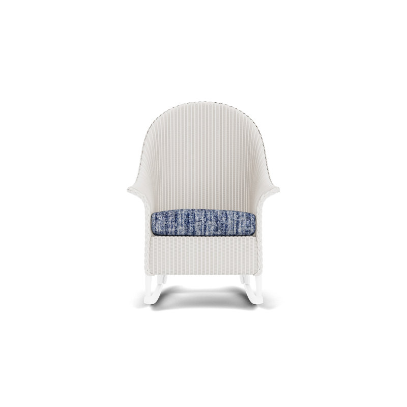 Loom Outdoor Rocker Chair, Visions Cobalt, White