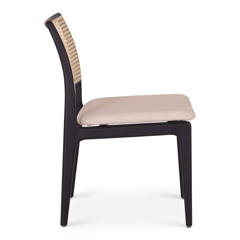 Modern Brazilian Upholstered Dining Chair, Medley Ivory