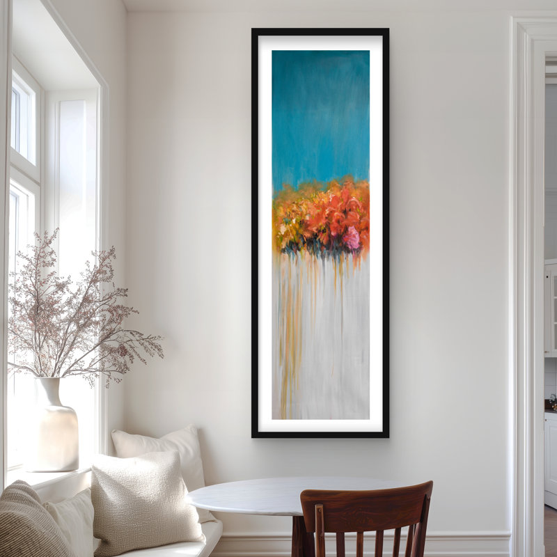 Orange flowers bundle - Abstract matted print for home decor