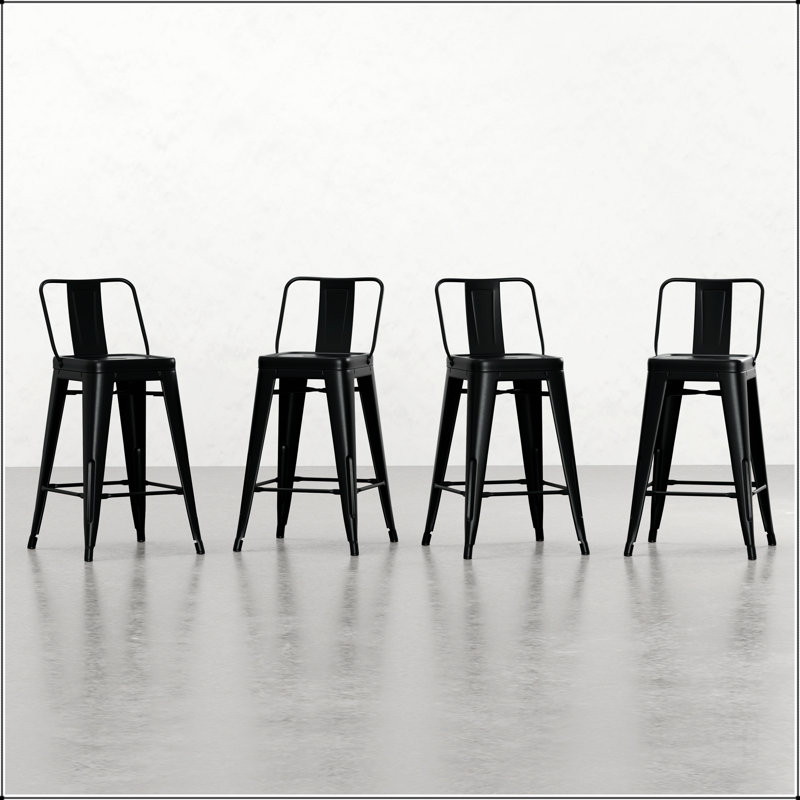 Tabouret à hauteur de comptoir 24 po (ensemble de 4), Bleu sarcelle, 4