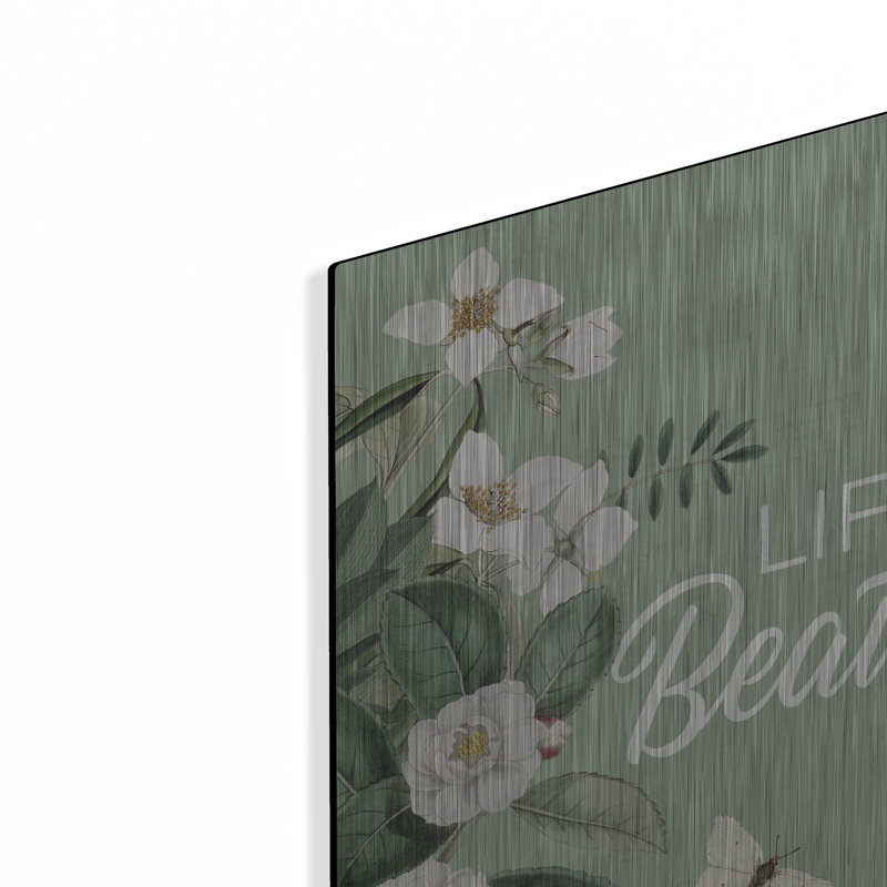 August Grove® «Weathered Garden 3» par Katie pertiet, art mural en métal, H 24 po x l 24 po