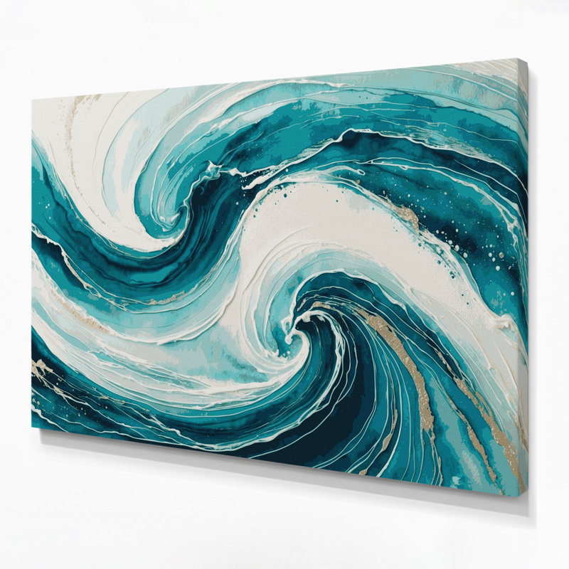 Art mural sur toile bleu, H 20 po x l 24 po