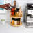 Wooden Rotating Spice Rack - 2 Tier Lazy Susan - 360 Degree Spinning Revolving Turntable Organizer Rack For Kitchen Countertop, Pantry