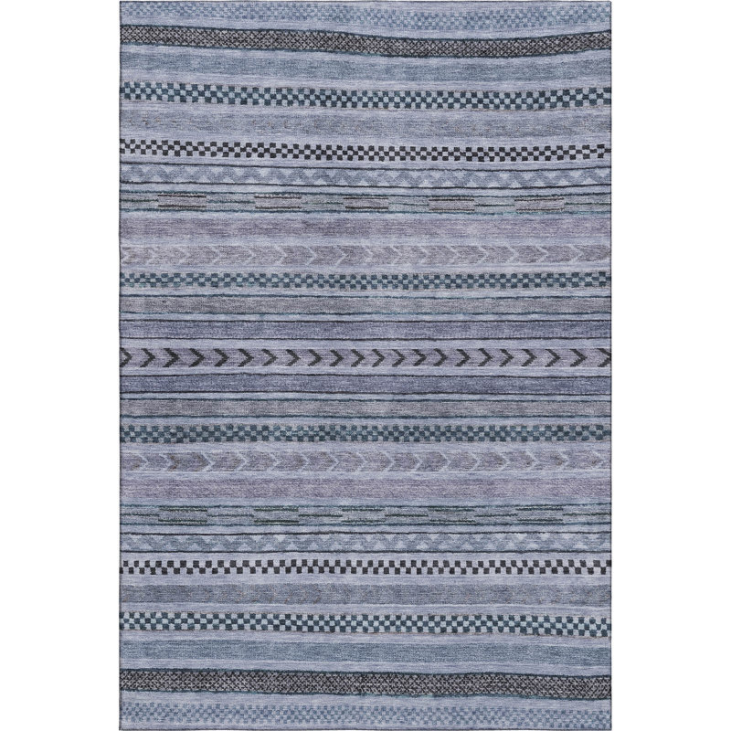 Premium Machine Washable Marasco AMF1625 Stripes Rug, Rectangle 10' x 14'