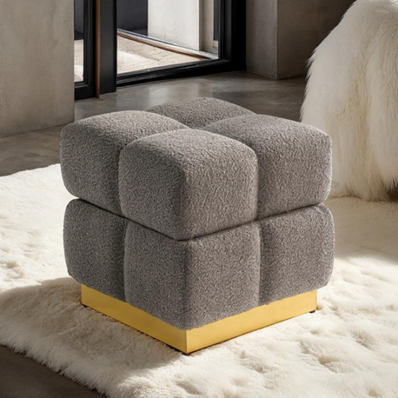 Tabouret de rangement Isabelle, Gris