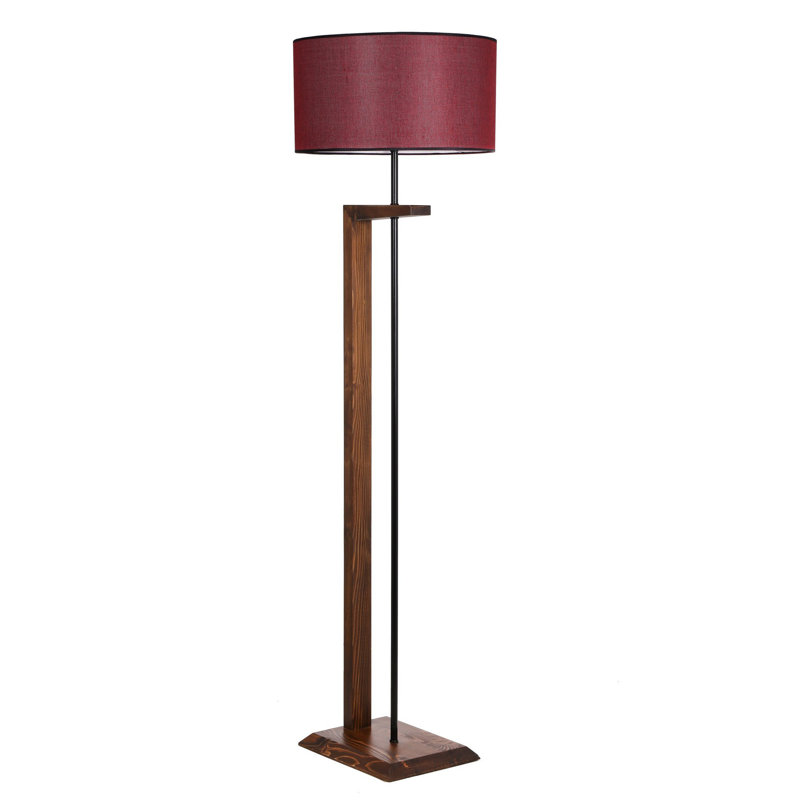 Johnsburg 163cm Traditional Floor Lamp, Red, Brown