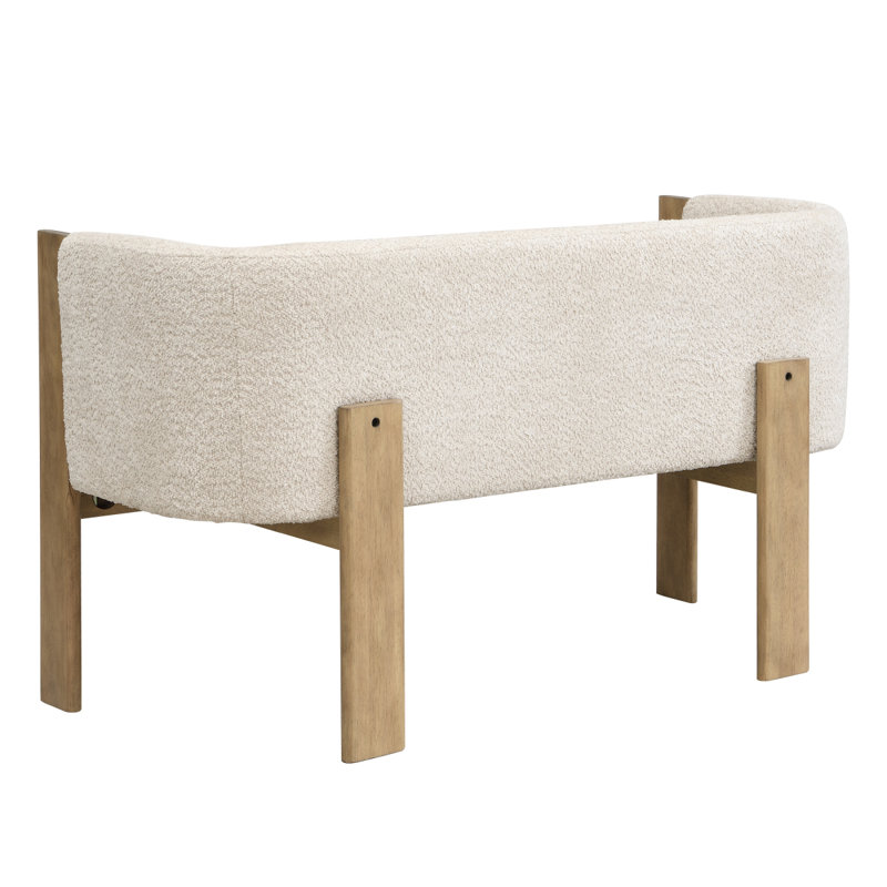 Causeuse 48,5 po (noyer + vert), Noyer, Vert