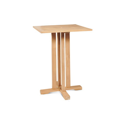 Crider Oasis Square Teak Outdoor Bar Height Dining Table