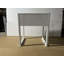 Table de chevet moderne blanche avec tiroir, table de chevet minimaliste avec poignée en bois, table de bout compacte