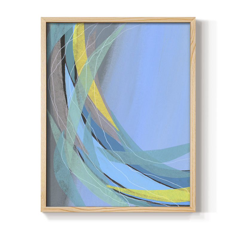 Circulation Flow I, reproduction encadrée - bois massif, H 11 po x l 9 po