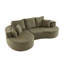 Canapé modulaire courbé en tissu 106 pièces 2 pièces 106 po, CHAISE Lounge-130187620-130187621