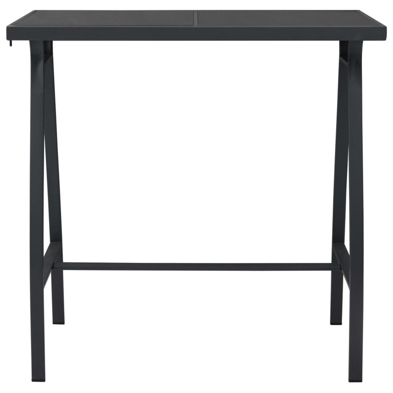 Arnfrid Rectangular Metal Outdoor Bar Table , 110cm cm W 60cm cm D