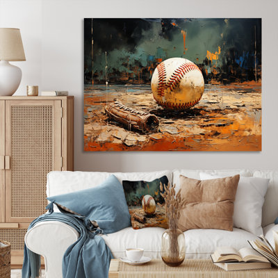 " Baseball Collage Glove And Ball "
