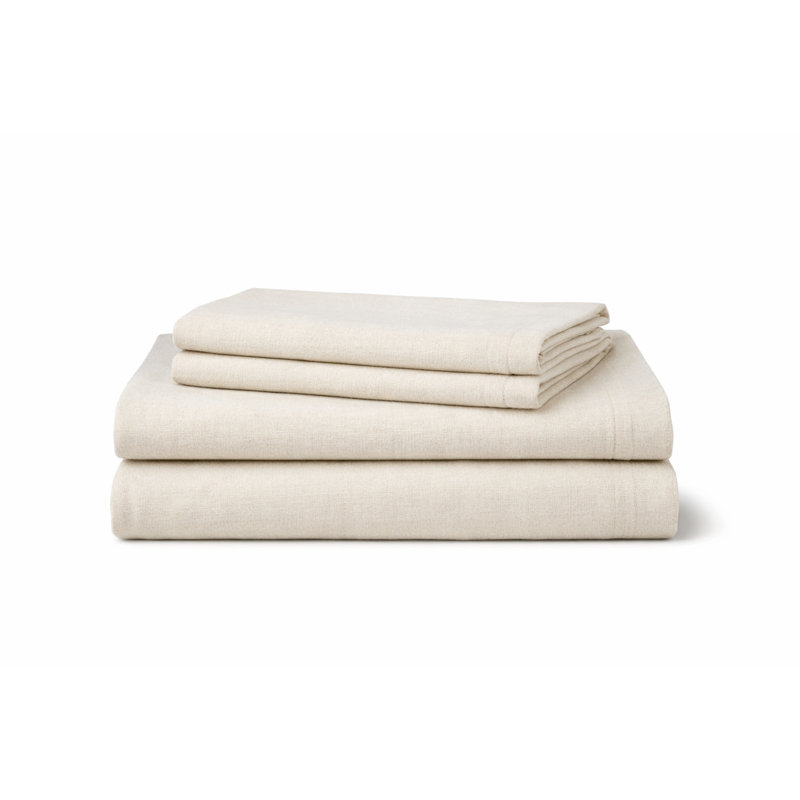 100% Cotton Standard Sheet Set, King Sheet Set + Fitted Sheet + 2 Pillowcases, Abalone