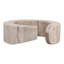 Statue circulaire sculptée en marbre poli pour la décoration du salon - Objet décoratif moderne pour la maison - 25 cm, couleur beige