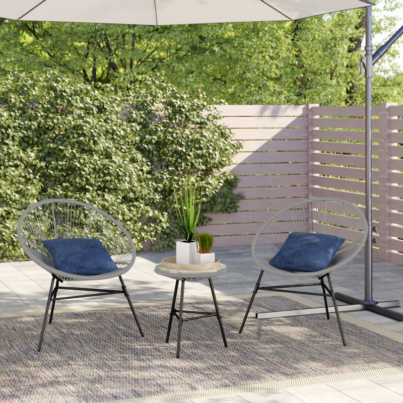 2 Seater Conversation Set, Grey