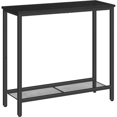 29.5" Narrow Console Table, Small Entryway Table With Shelf, 2 Tier Thin Sofa Table, Behind Couch Table, Side Table, For Hallway, Living Room, Bedroom, Black BB74XG01