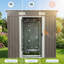Abri de jardin en acier galvanisé gris de 1,83 m x 1,22 m avec porte coulissante et cadenas