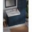 Meuble-lavabo simple autoportant 46 po avec armoire à linge haute droite, comptoir en quartz de Carrare, 3 tiroirs-2022148670