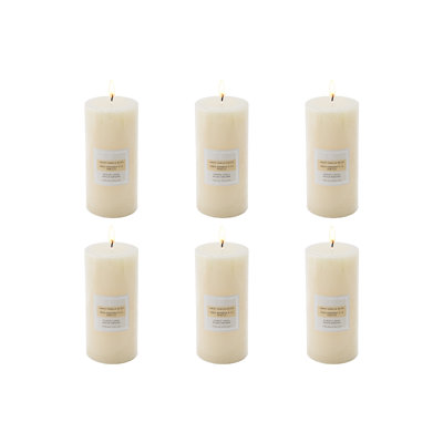 2.75" X 6" Scented Pillar Candle Sweet Vanilla Bliss 6/Disp - Set Of 6