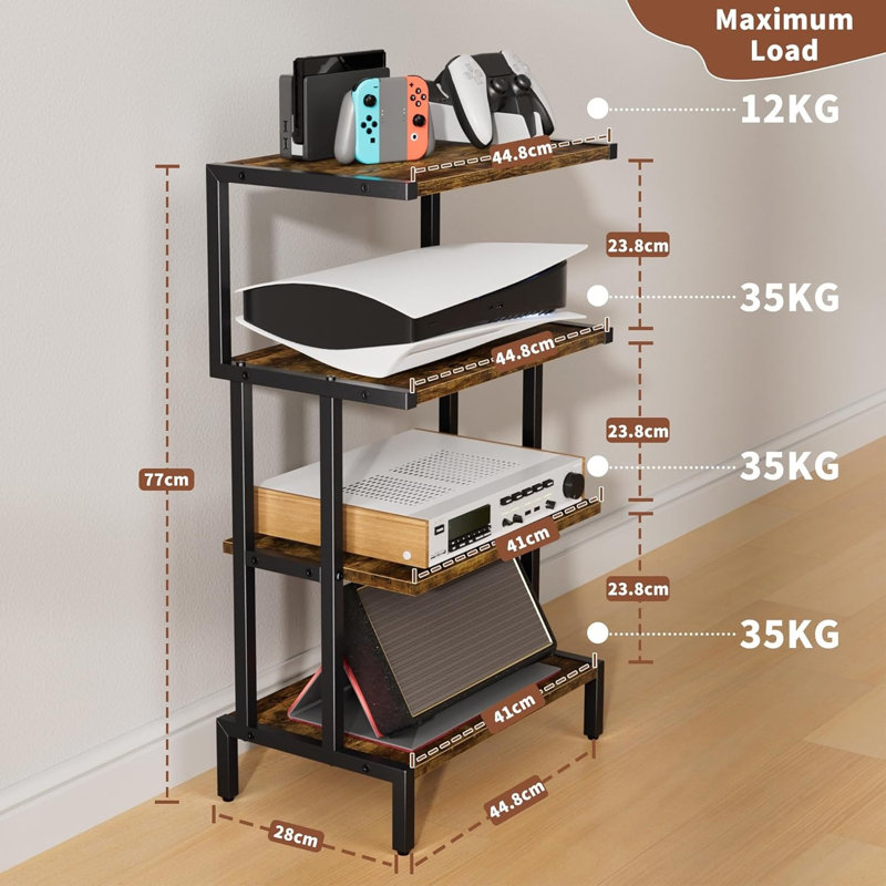 77cm H Media Shelves