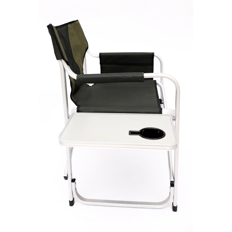 Chaise de camping pliante avec table d'appoint et compartiment - Léger pour faciliter les voyages