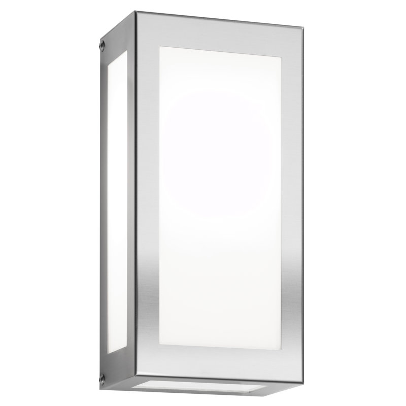 LED Outdoor Armed Sconce, Light Grey