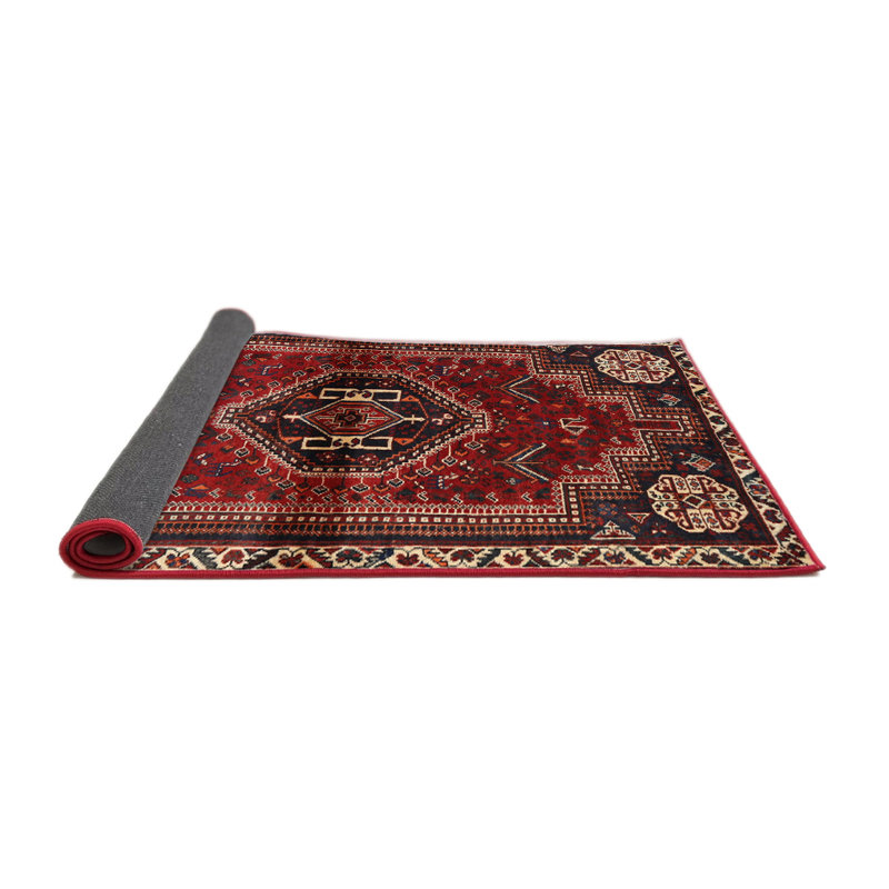 Tapis oriental noir / rouge, Rond 6 pi
