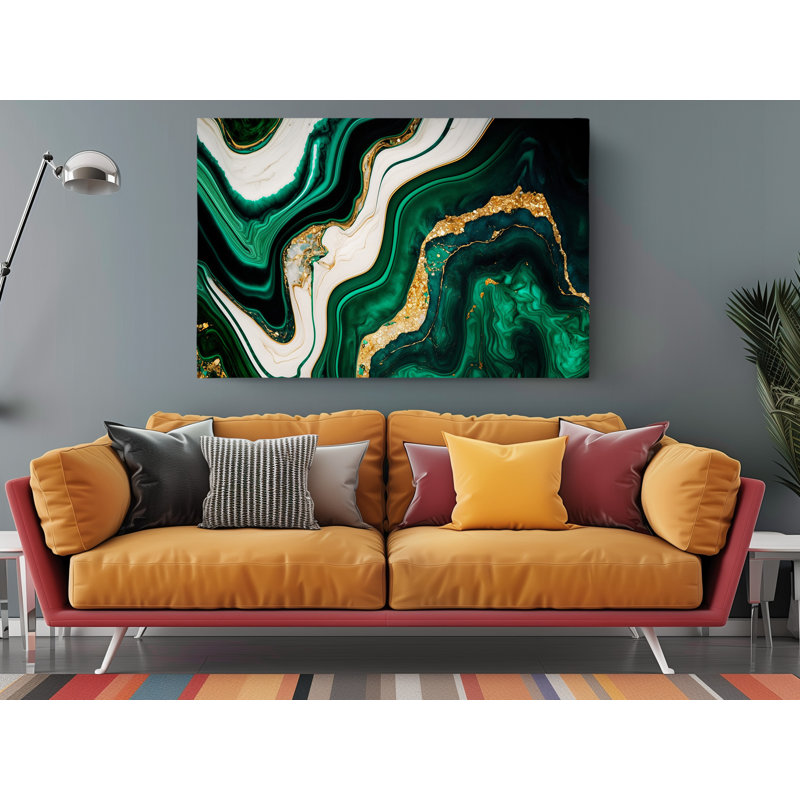 Marbre de luxe sur toile, H 16 po x l 24 po x P 1 po