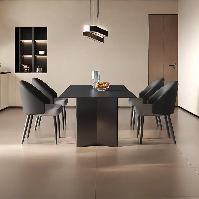 Ensemble de chaises de salle à manger noires, H 29,52 po x L 55,11 po x l 31,49 po