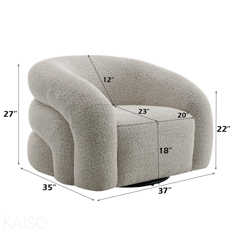 Fauteuil d'appoint pivotant gris Irma