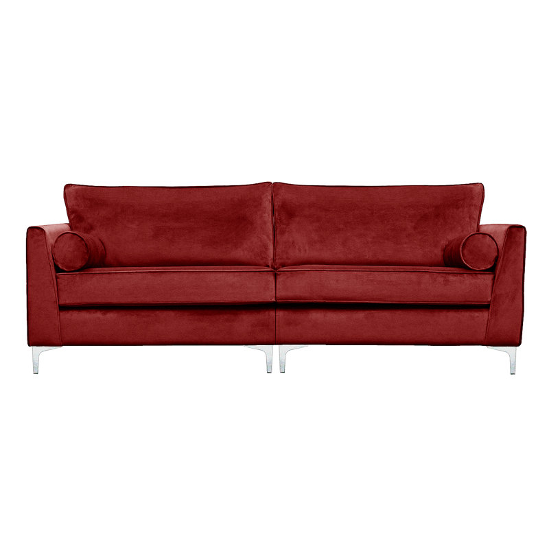 Giancarlo 4 Seater Velvet Sofa, Burgundy