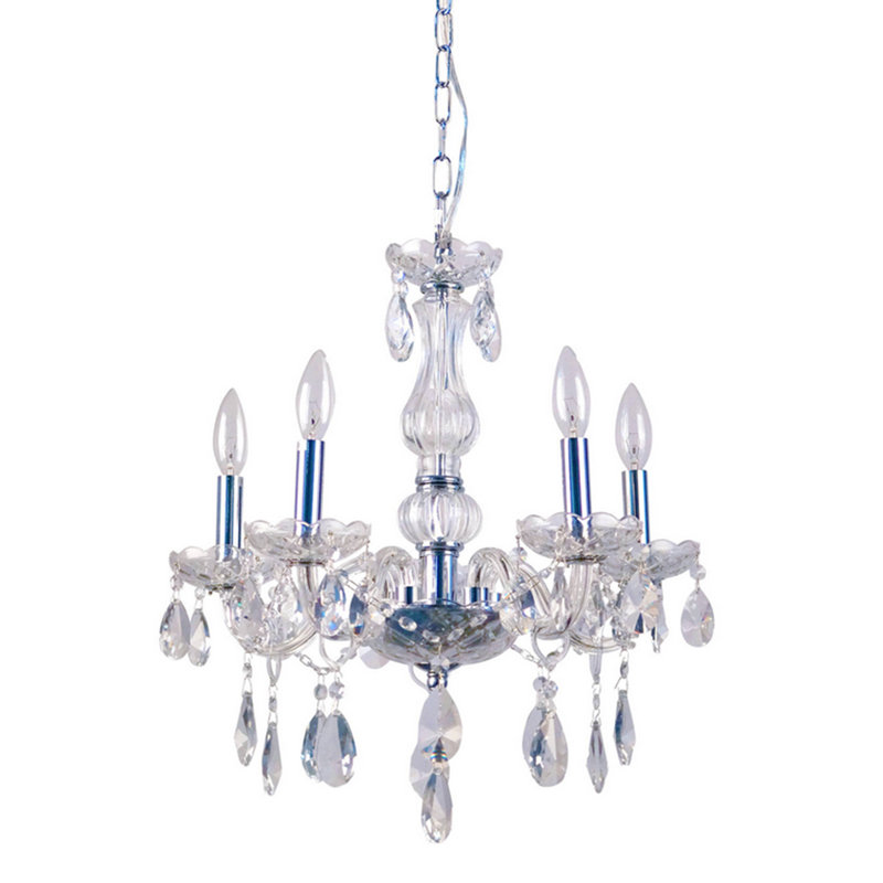 Lustre en verre 5 lumières Traditional