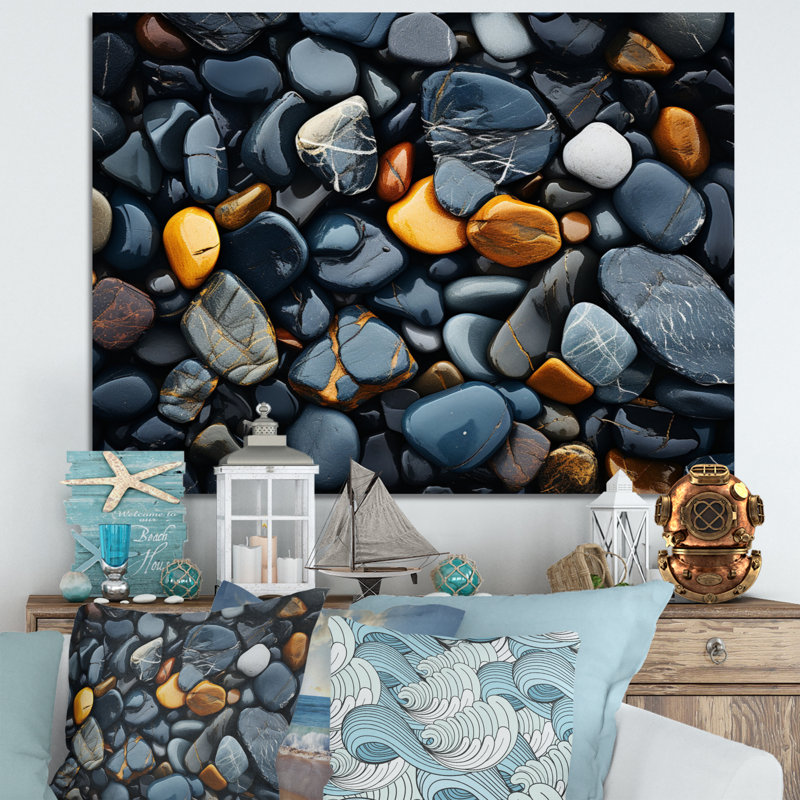 «Rocky Beach», impression sur toile, H 16 po x l 32 po x P 1 po, Toile tendue