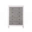 Commode 5 tiroirs Katia en gris rustique et blanc vieilli-739362319