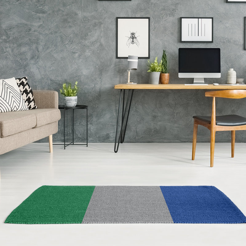 Tapis en poly à rayures de football retour seattle, Rectangle 5 pi x 7 pi