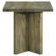 Table de bout carrée en bois massif brun