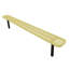 Banc encastré, gris texturé, perforé, 2,44 m, sans dossier-1392645797-1392645818