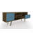 Liberty 71" Mid-Century Modern TV Stand with 4 Shelves and 1 Drawer for TVs up to 65" in Rustic Brown and Blue Slate-178335517