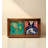 Oriental Solid Wood Hand-Painted Ceramic Shoe Bench