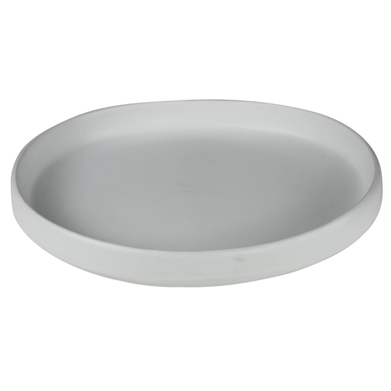 Ebern Designs Ceramic Platter, 12" W x 12" L x 1.75" H