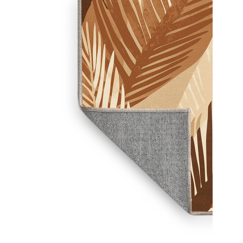Tapis beige lavable à la machine Paesyn Palm Tree Beachy, 2 x 5