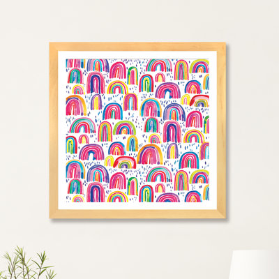«Cute Colorful Rainbows» par Natalie Miles - reproduction d'art
