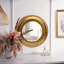 Miroir mural rond en bois pour salle de bain. Salon, -251125773-251125775